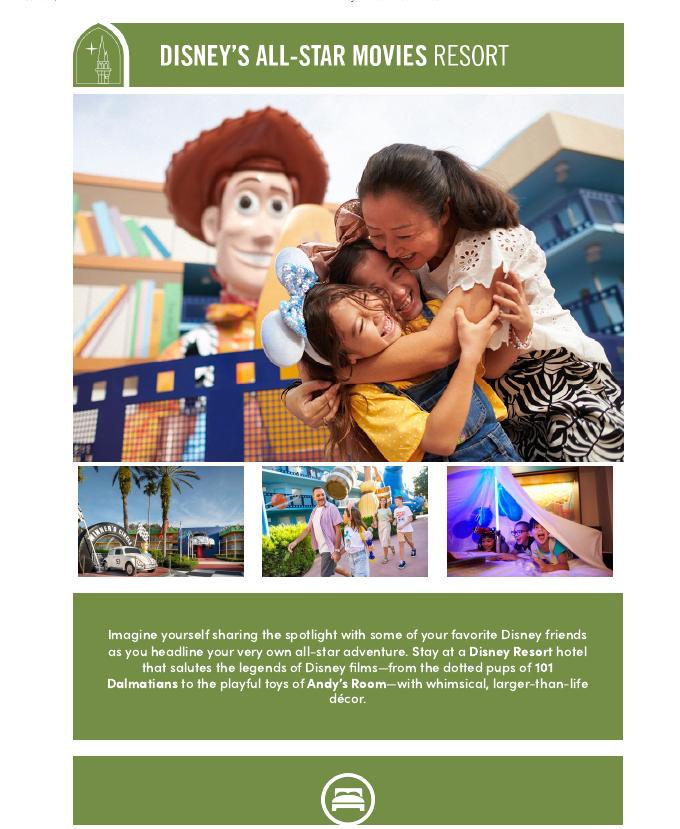 Disney's All-Star Movies Resort brochure cover