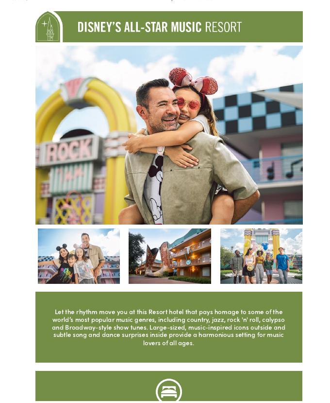Disney's All-Star Music Resort brochure cover