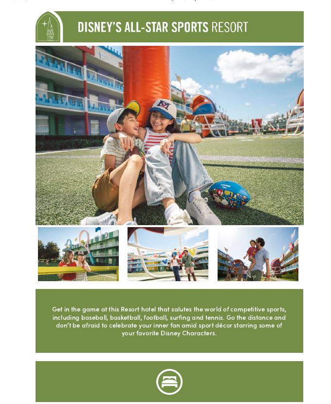 Disney's All-Star Sports Resort brochure cover