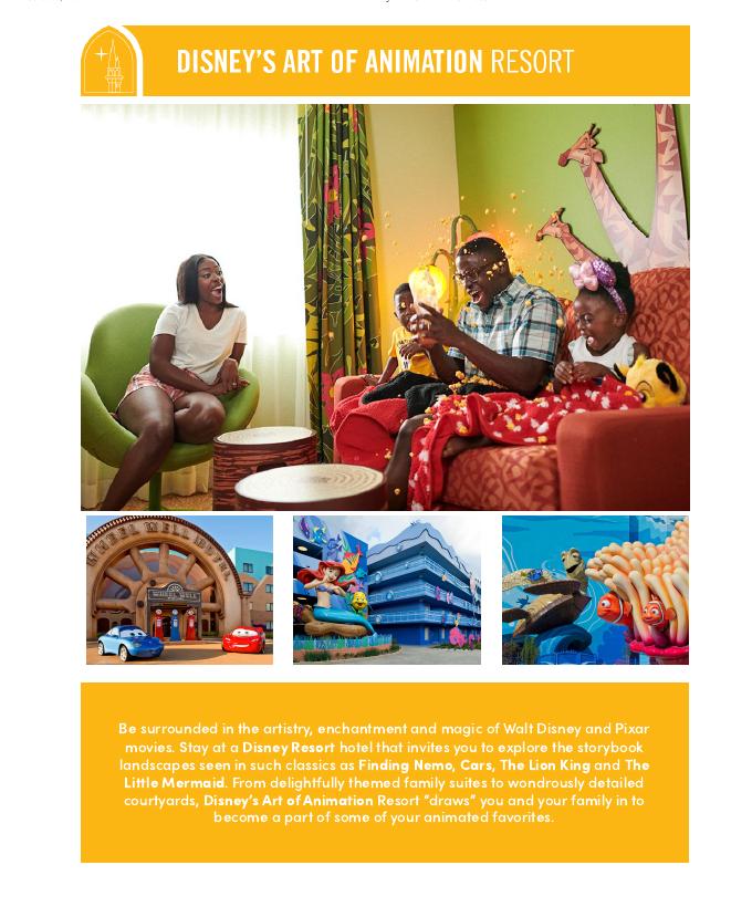 Disney's Art of Animation Resort brochure cover