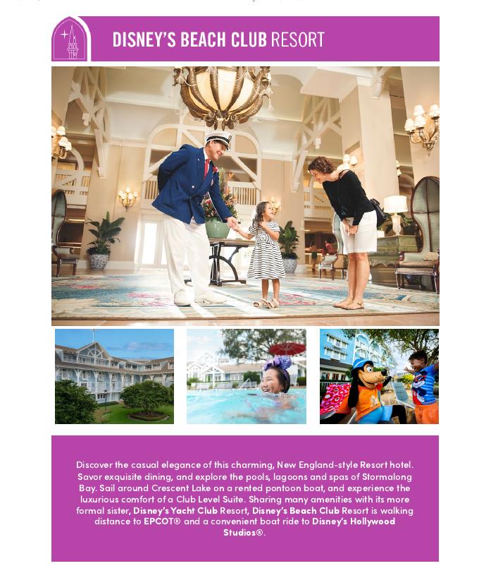 Disney's Beach Club Resort brochure cover