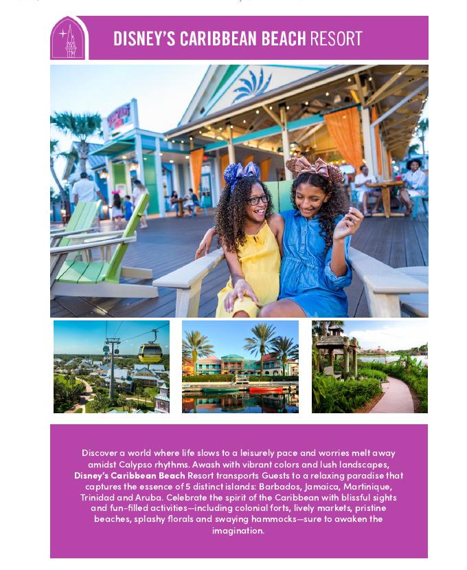 Disney's Caribbean Beach Resort brochure cover