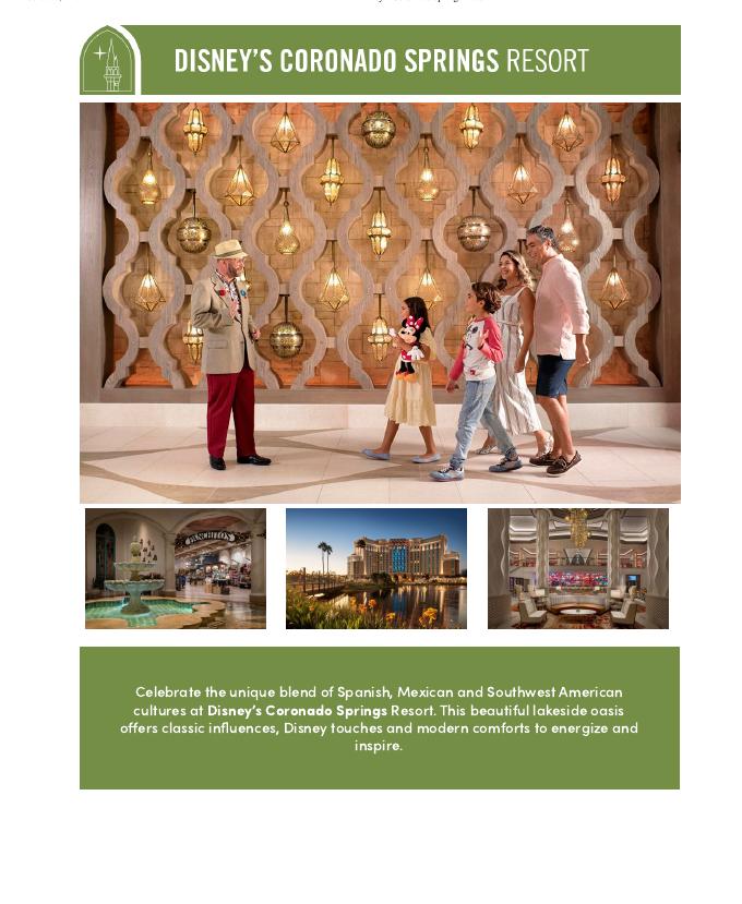 Disney's Coronado Springs Resort brochure cover