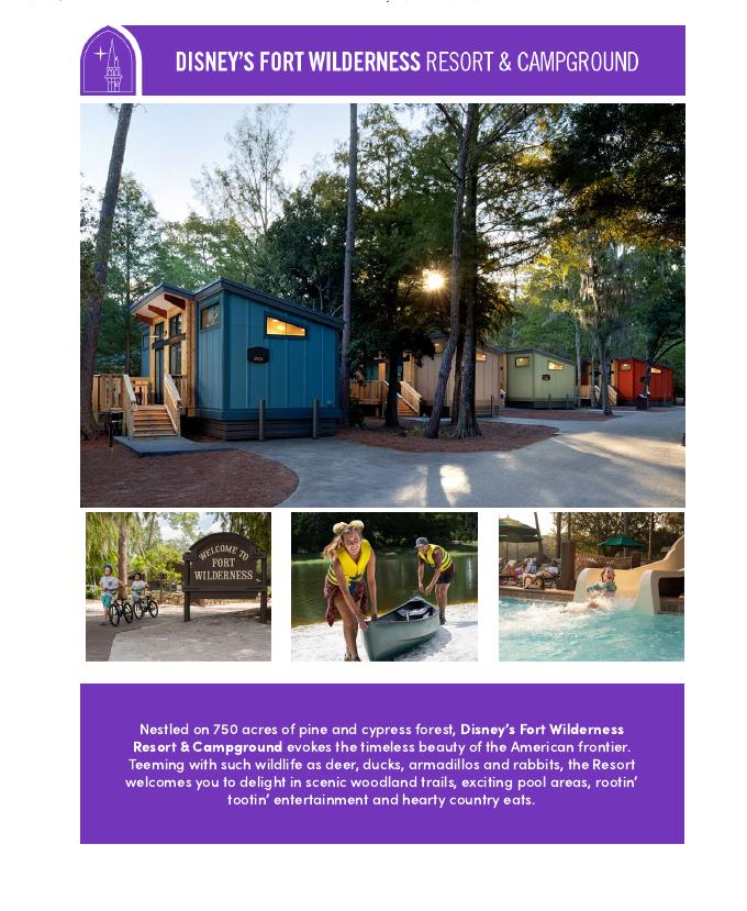 Disney's Fort Wilderness Resort & Campground brochure cover