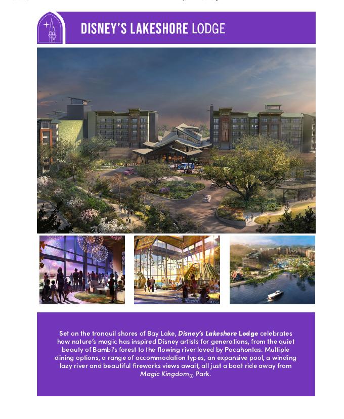 Disney's Lakeshore Lodge brochure cover