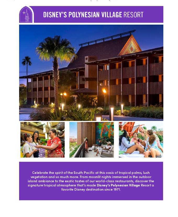 Disney's Polynesian Village Resort brochure cover